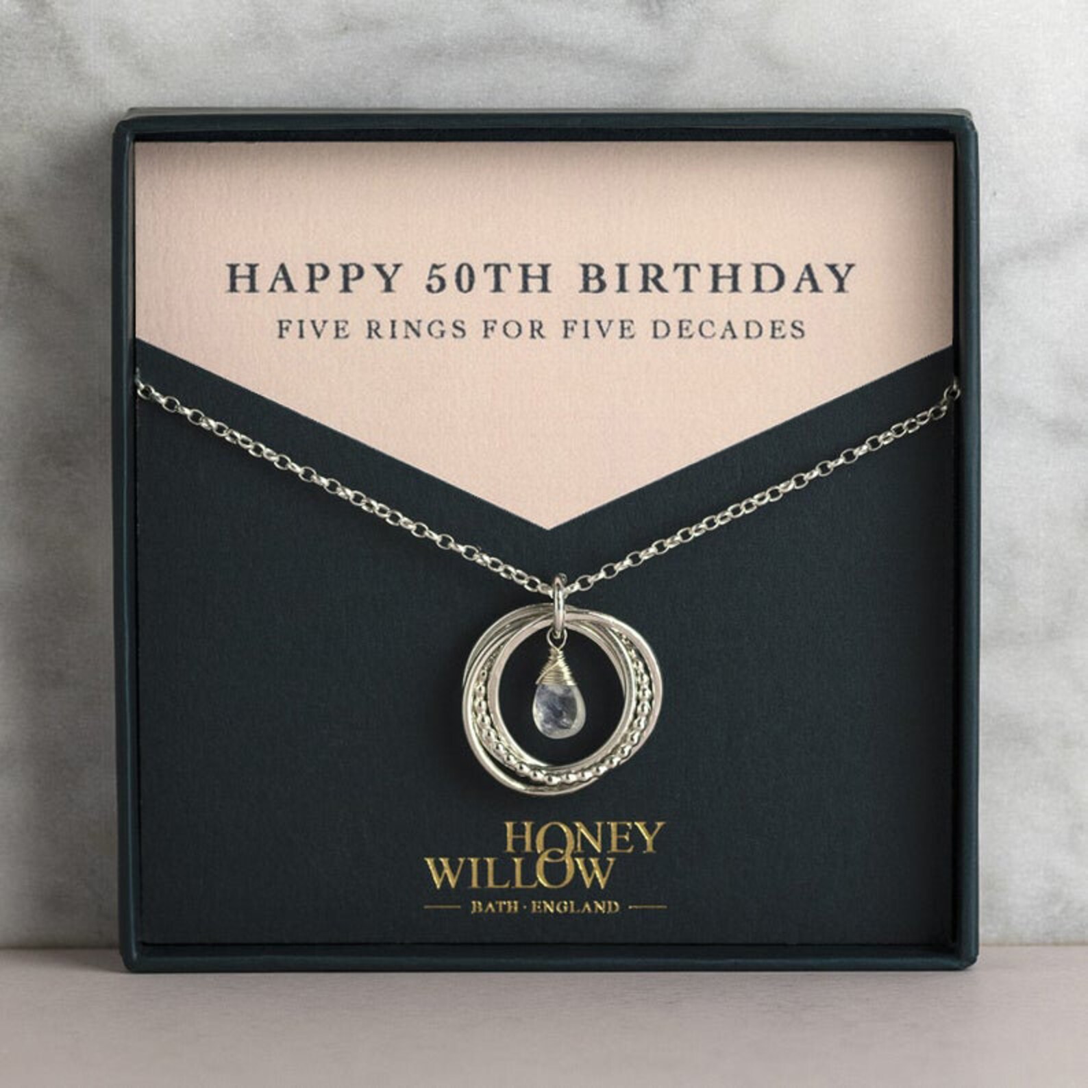 50th Birthday Jewelry 50th Birthday Birthstone Necklace 5  Etsy