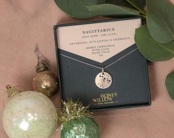 Christmas Gift for Her - Constellation Necklace with Gift Note