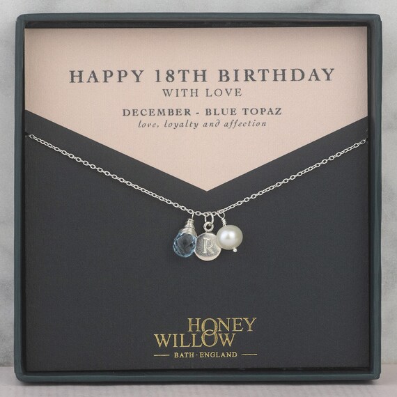 Personalised 18th cheap birthday necklace