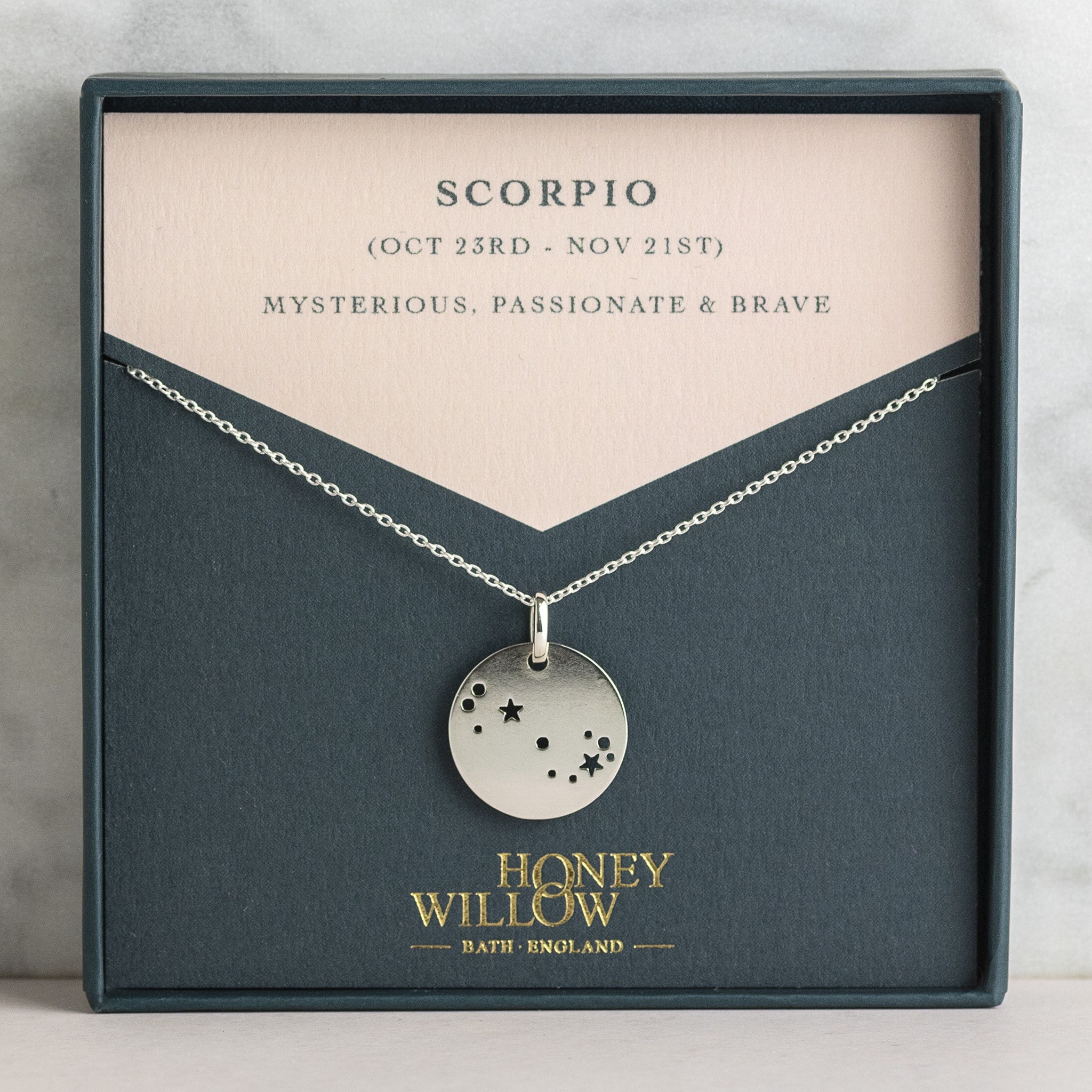 Scorpio Necklace | Scorpio Constellation Necklace | November Birthday Gift