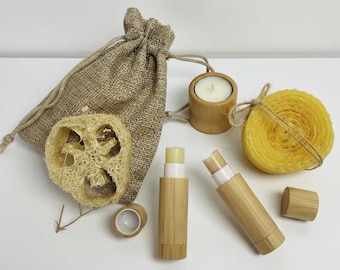 Handmade Cherry Lip Balm – Natural Beeswax, Bamboo Tube