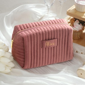 Custom Travel Toiletry Bag, Velvet Cosmetic Bag Set, Travel Gift, Bridesmaid Gifts, Birthday Gift Her, Best Friend Birthday Gifts