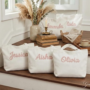 Personliga tygkassar, tygväska, babytygväska, brudtärnepresent, mors dag-tygväska, väska, hemgjorda väskor, eid-presenter till henne, present till mamma