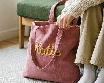 Personalized Tote Bag, Canvas Bag, Baby Tote Bag, Bridesmaid Gift, Mothers Day Tote Bag, Bag, Homemade Bags, Eid Gifts for Her, Gift for Mom