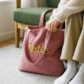 Personalized Tote Bag, Canvas Bag, Baby Tote Bag, Bridesmaid Gift, Mothers Day Tote Bag, Bag, Homemade Bags, Eid Gifts for Her, Gift for Mom product logo