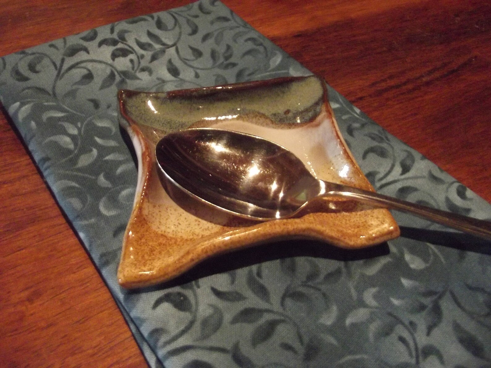 Handmade Pottery Spoon Rest Teaspoon Rest Teabag Holder Etsy