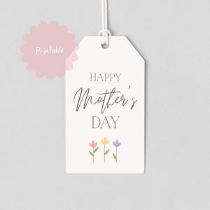 Happy Mothers Day 3 Blumen Anhänger zum Ausdrucken