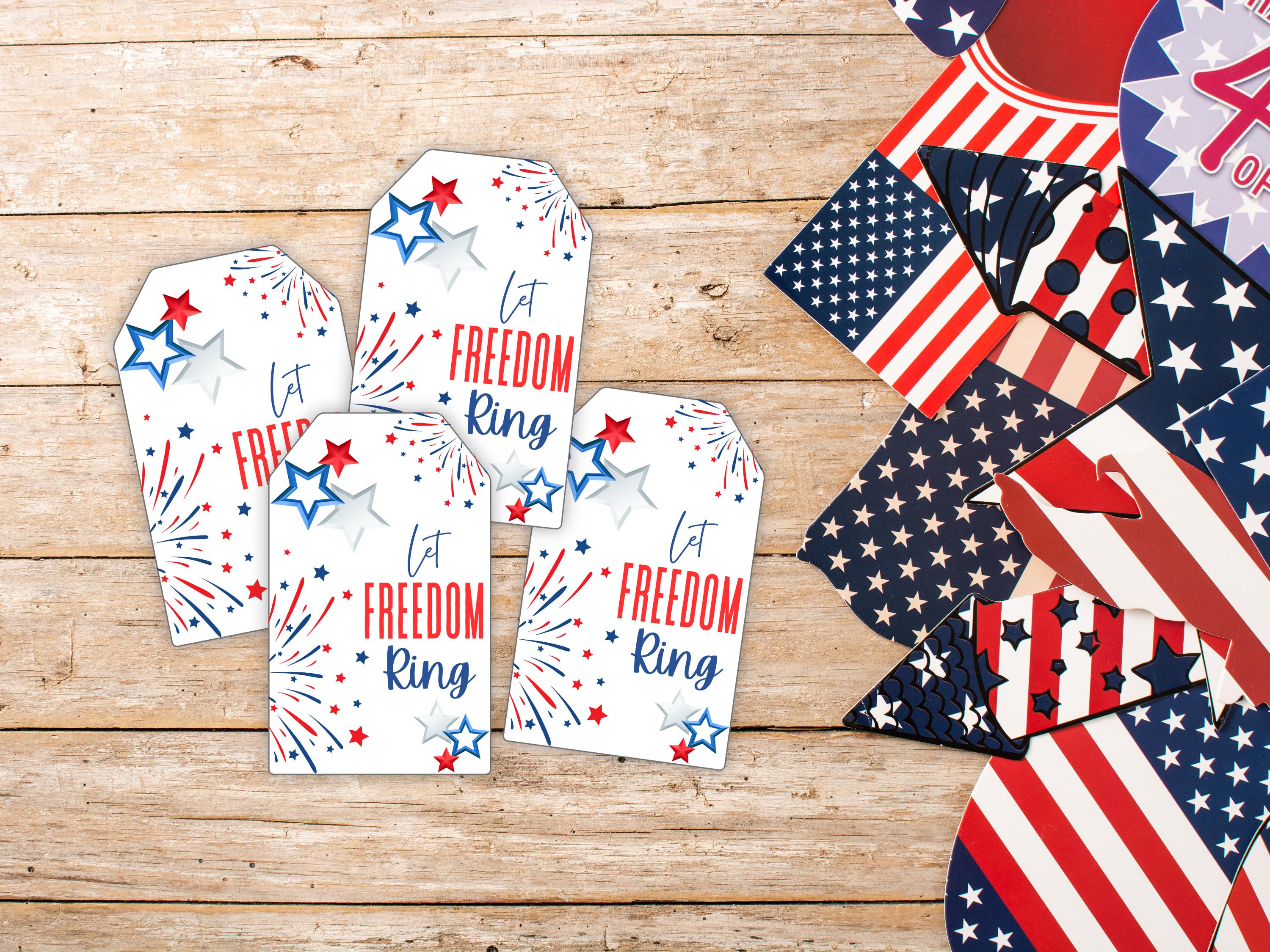 Fourth of July Tag/printable Independence Day Gift Tags - Etsy