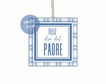 Spanish Father's Day Tag/Feliz Dia Del Padre Printable Gift Tags