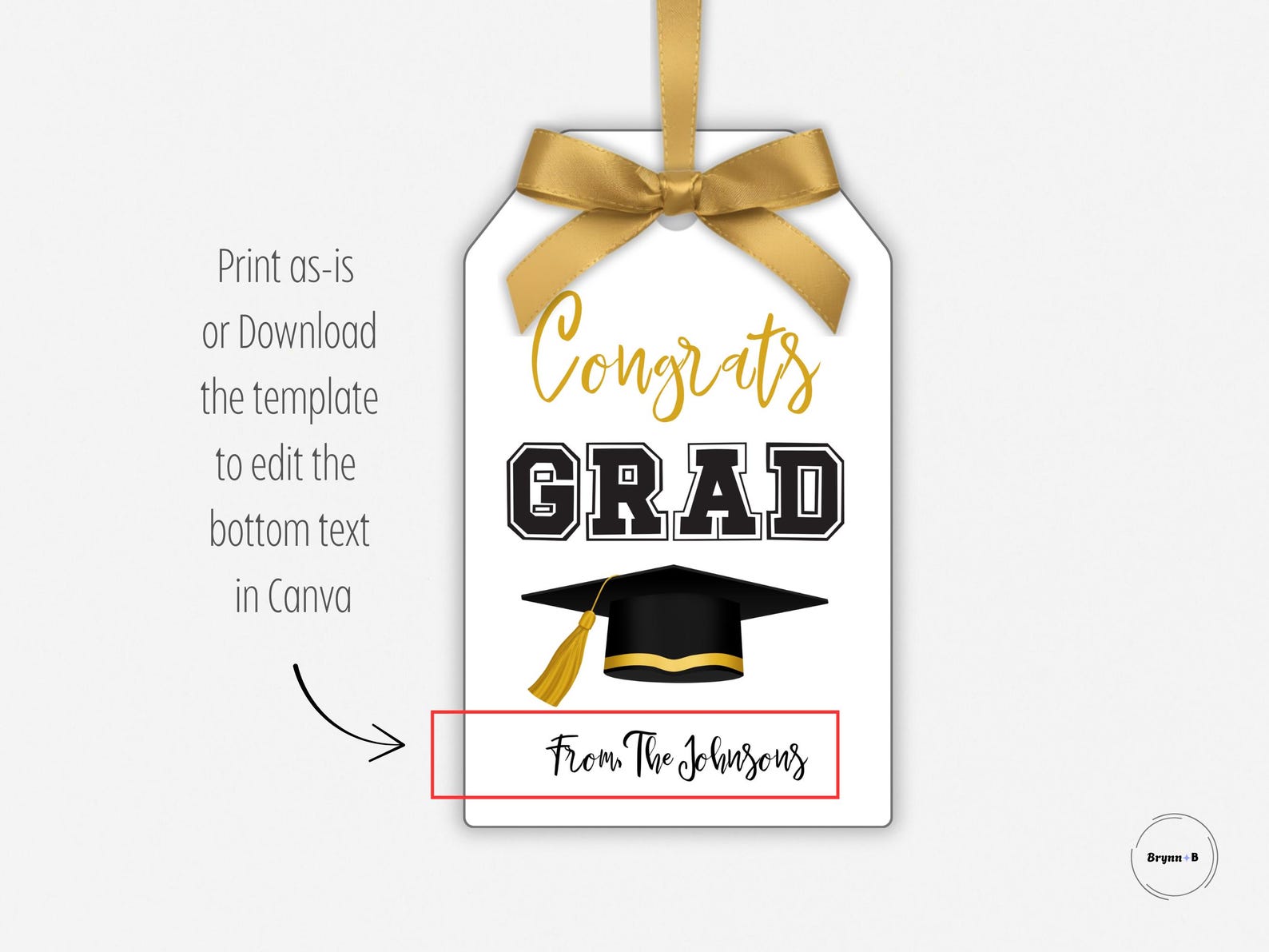 Printable Congrats Grad Gift Tags | Graduation Party Favor Tag - Etsy