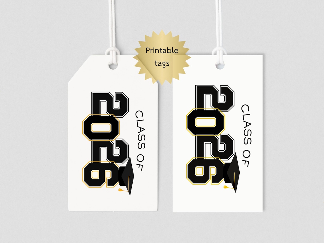 Printable Graduation Gift Tags Class of 2026 | Favor Tags - Etsy