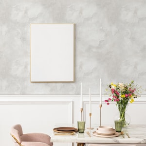 Strukturierte weiße Betontapete - Moderne minimalistische Wandkunst für zeitgenössische Räume - Abnehmbare Tapete