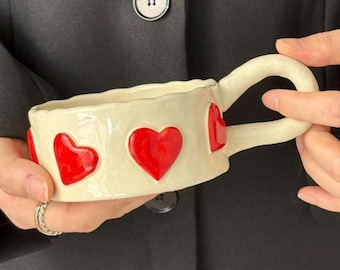 Handmade Ceramic Mug – Unique Pottery Coffee Cup, Gift for Tea and Coffee Lovers