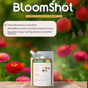 BloomShot 32oz  | All Purpose Flower and Fruit Fertilizer | Landscape Bloom Revitalizer |  Outdoor Floral & Fruit Boost | Large Size