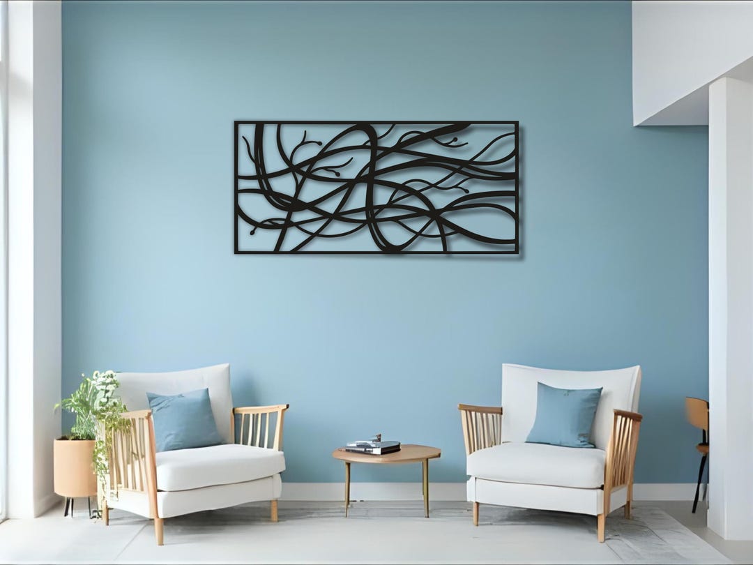 Abstract Metal Wall Art: Modern Sculpture, Entryway Decor - Etsy