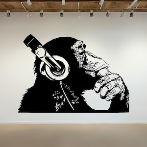 Metal Ape Wall Art Decor, Ape Gift, Metal Monkey Wall Art, Monkey Gift, Mancave Decor, Metal Monkey Art, Metal Monkey Decor, Monkey Wall Art