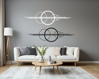 Geometric Circle Metal Wall Art, Modern Minimalist Sculpture