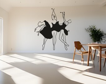 Metal Dancer Wall Art: Minimalist Line Art Sculpture