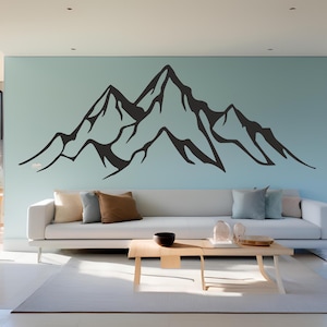 Metal Mountain Wall Art, Mountain Metal Decor, Mountain Silhouette, Mountain Range, Mountain Metal Art, Rocky Mountains Metal Wall Art Decor