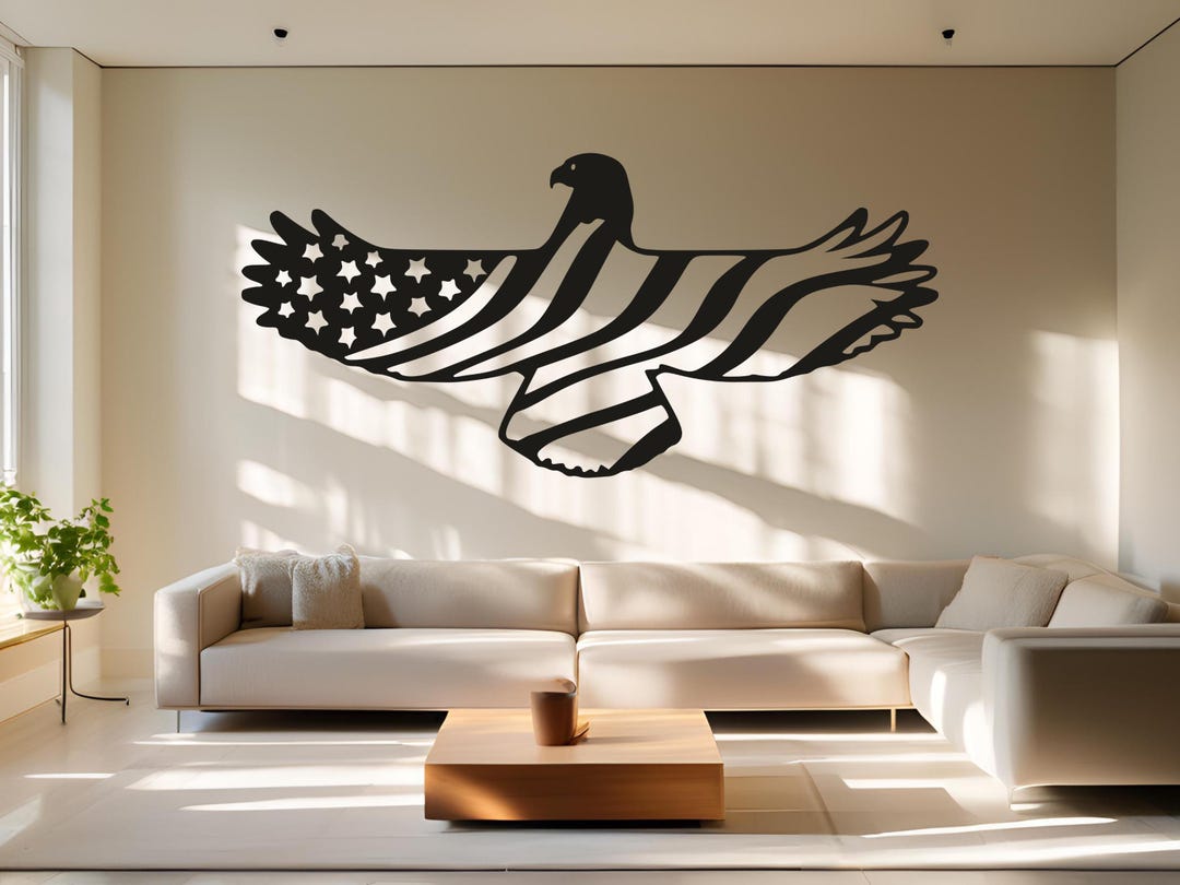 Metal Patriotic Eagle Wall Art: American Flag Decor - Etsy