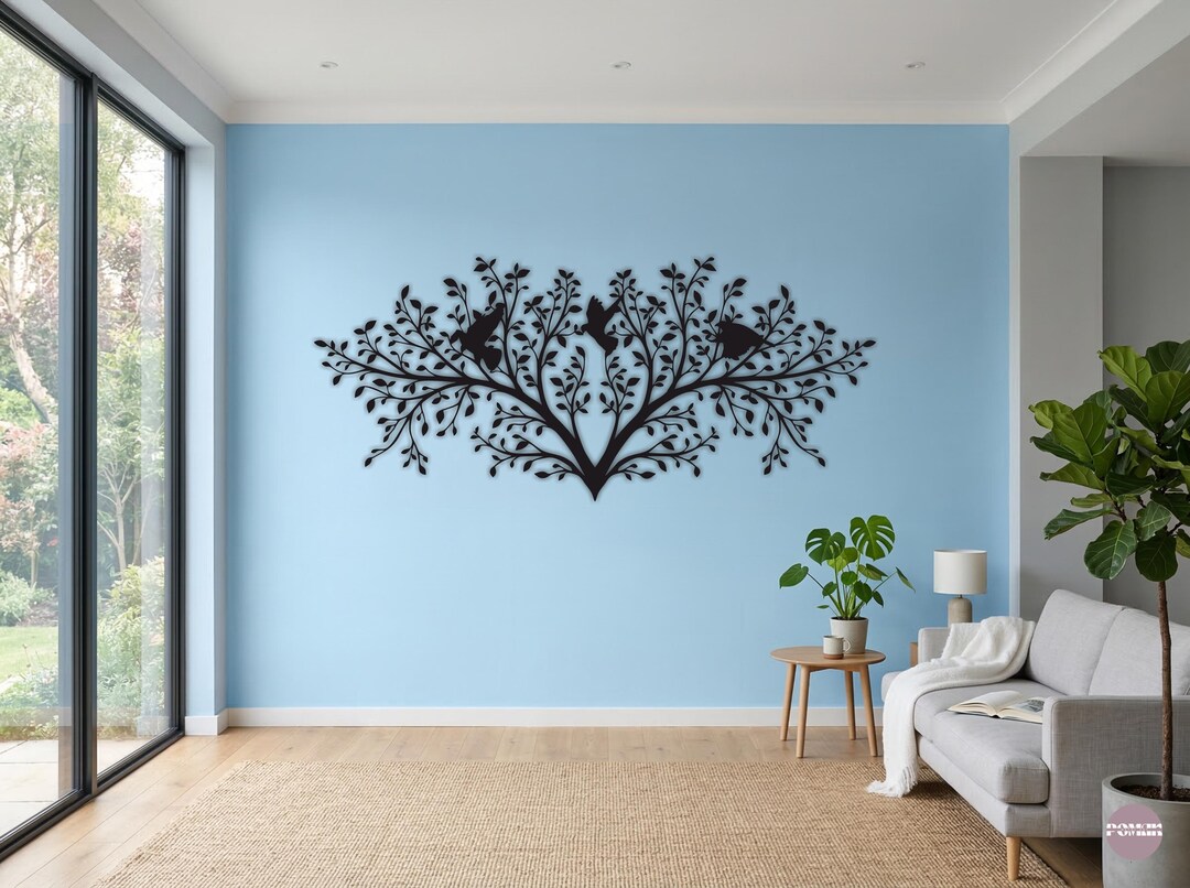 Metal Tree of Life Decor, World Tree Art, Nature Lover Metal Wall Decor ...