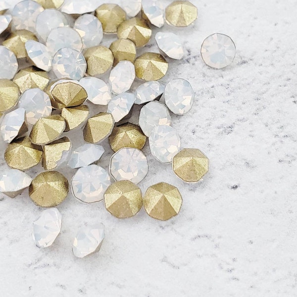 Random Rhinestone White White Opal Rhinestones - Etsy