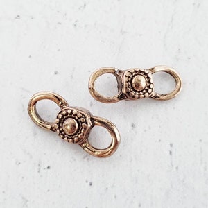 10pcs Bow Connector Charm, Cast Double Sided Floral Connector with Large Loops