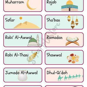 Teach Your Child the 12 Months in Islam with This Fun & Educational Poster!
