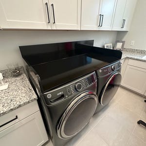Custom Wood Laundry Countertop – Folding Table for Washer Dryer, Topper, Any Size and Any Color