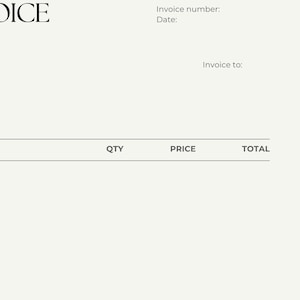 Invoice Template for Small Business | Printable & Editable PDF | Simple Billing Form for Freelancers and Entrepreneurs