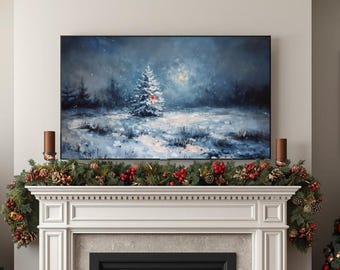 Impressionistischer Weihnachtsbaum - TV Art, Samsung Frame TV, Apple TV, Roku, Amazon Fire Stick