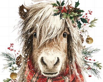 6 Holiday Pony Bundle | Pony Clipart | Christmas Clipart | Journal | Crafting | Commercial Use PNG