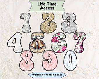 Hochzeits-Alphabet - Lifetime Access - PNG - Elegantes Braut ABC Clipart