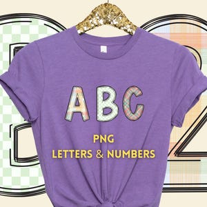 Mix & Match Plaid Font | Doddle Letters | PNG Alphabet | PNG Font | Letter Download