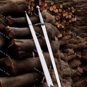 Espada Glamdring de Gandalf, mago blanco con placa de pared, réplica de El Señor de los Anillos, espadas de fantasía, cosplay, LOTR, regalos para el Día del Padre, regalo de disfraz BF