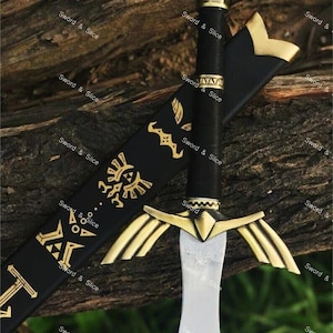 Espada Master Link Legend of Zelda Breath of the Wild, Link To The Past Hero Journey Skyward Swords com Bainha Traje Armadura Presente para Ele