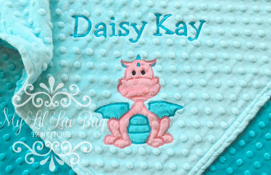 Personalized Baby Blanket With Name Baby Girl Dragon Minky Etsy personalized-baby-blanket-with-name-baby-girl-dragon-minky-etsy