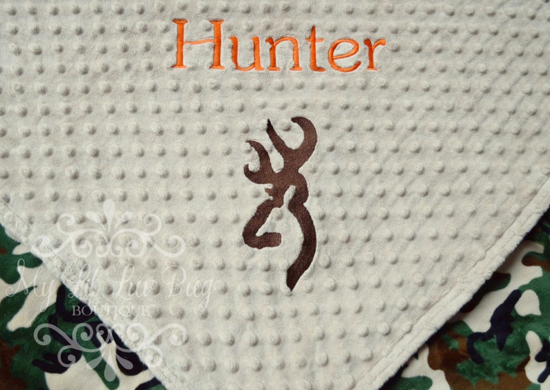 Personalized Baby Blankettan and Camo Deer Hunting Etsy