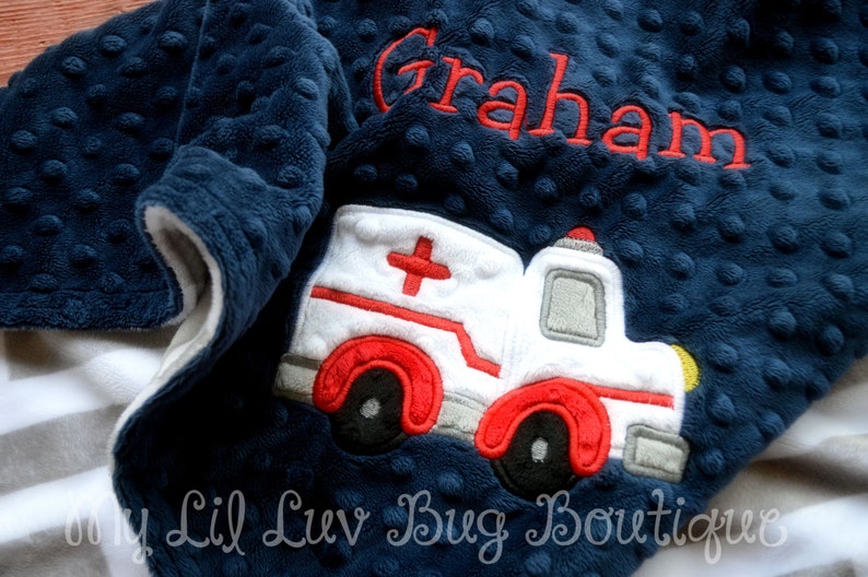 Personalized baby blanket baby boy navy blue grey and white Etsy