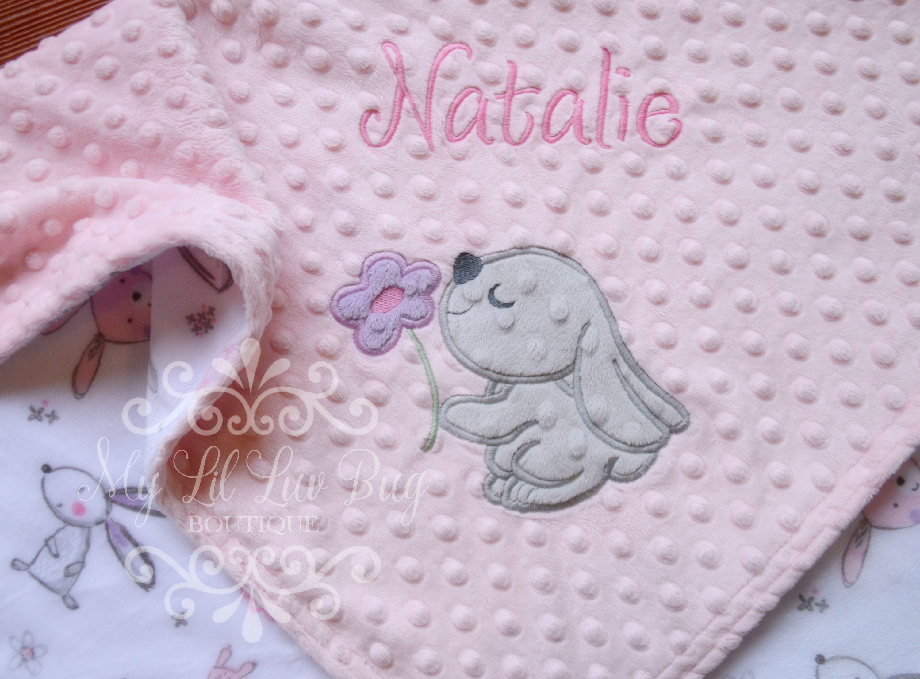 Personalized bunny baby blanket bunny baby blanket bunny Etsy