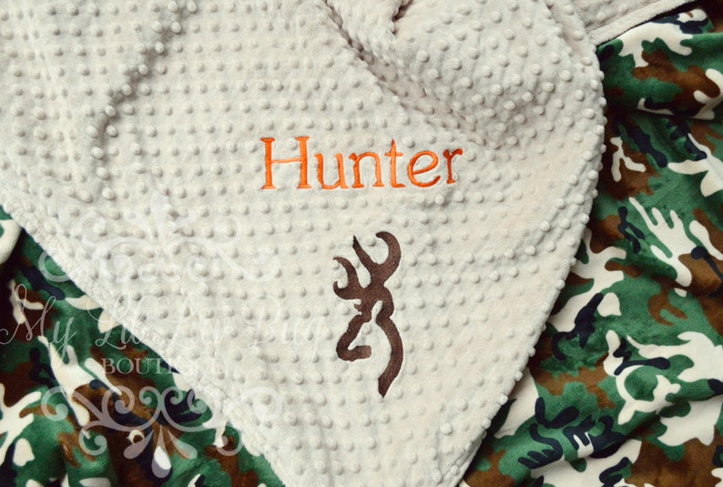 Personalized Baby Blankettan and Camo Deer Hunting Etsy