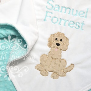 Minky Doodle Baby Blanket Goldendoodle Baby Blanket Labradoodle Baby Gift Bernadoodle Minky Blanket Etsy