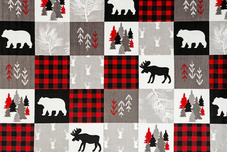 Personalized Baby Blanket With Name Outdoor Adventure Moose Etsy