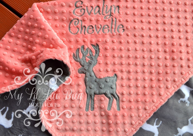 Deer Baby Blanket Baby Blankets Personalized Baby Deer Etsy