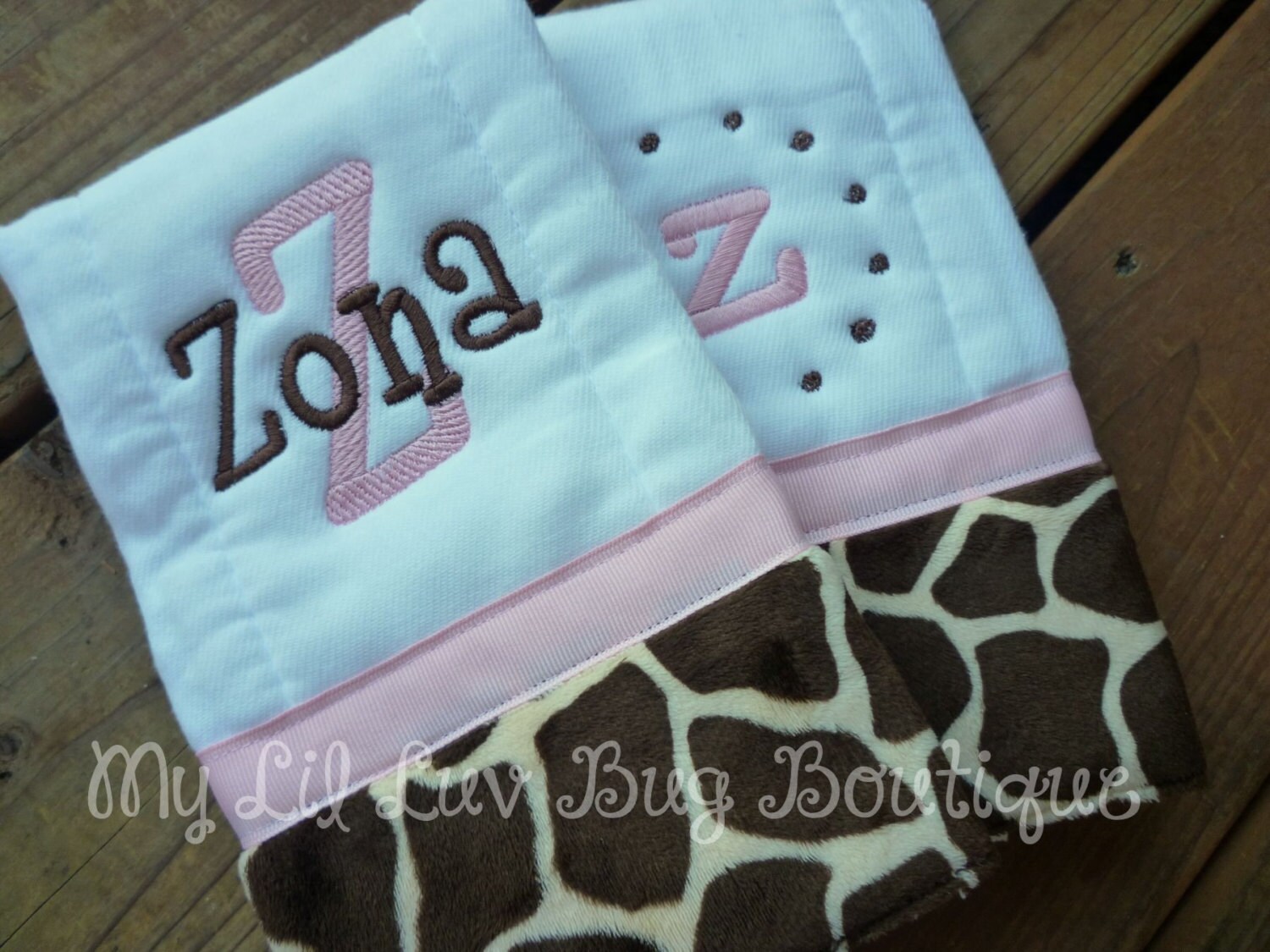 Personalized Burp Cloths Set of Two Prefold Diaper With Etsy