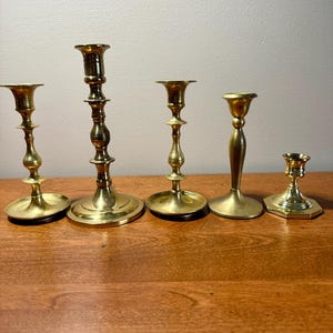 Your Choice- Vintage Brass Candlestick | Solid Brass Candle Holder | Classic Traditional Home Decor image 3