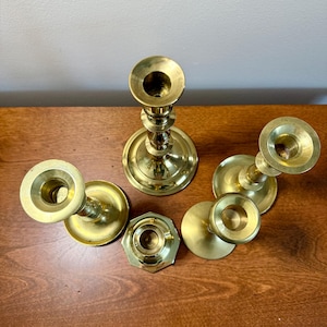 Your Choice- Vintage Brass Candlestick | Solid Brass Candle Holder | Classic Traditional Home Decor image 4
