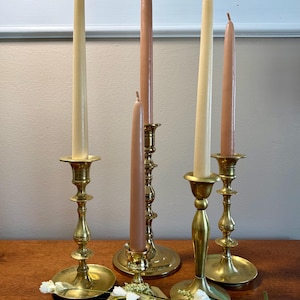 Your Choice- Vintage Brass Candlestick | Solid Brass Candle Holder | Classic Traditional Home Decor image 2