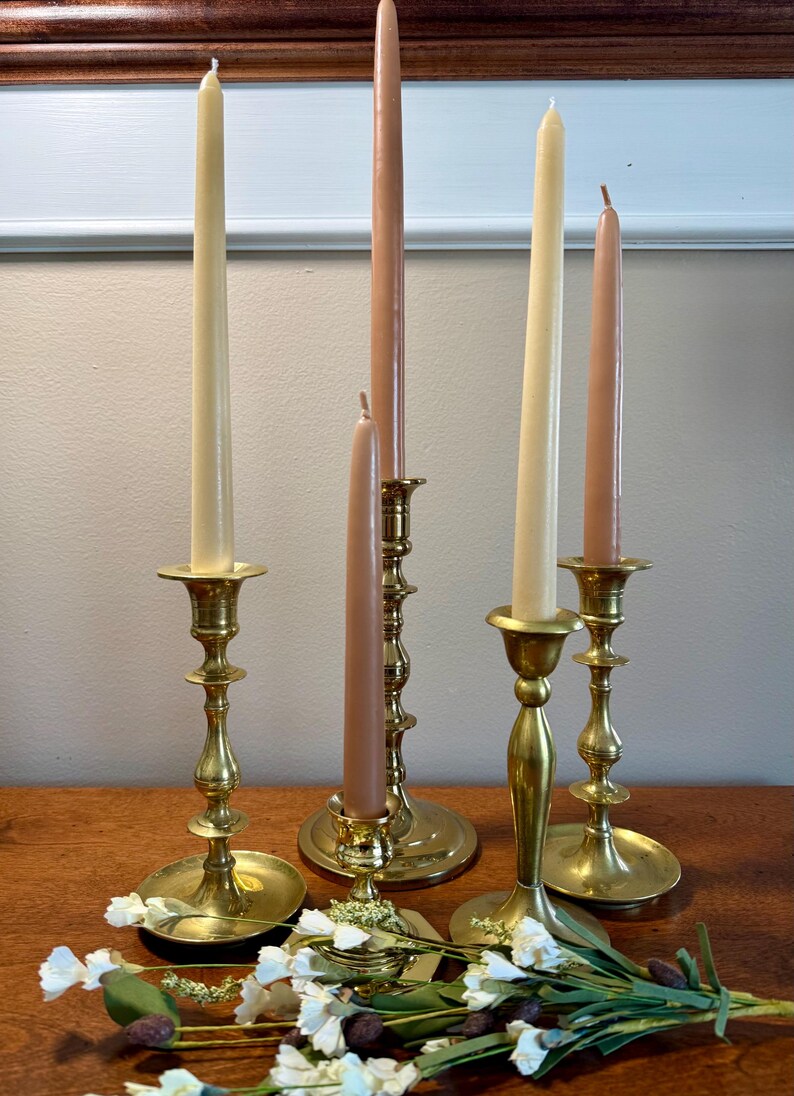 Your Choice- Vintage Brass Candlestick | Solid Brass Candle Holder | Classic Traditional Home Decor image 2
