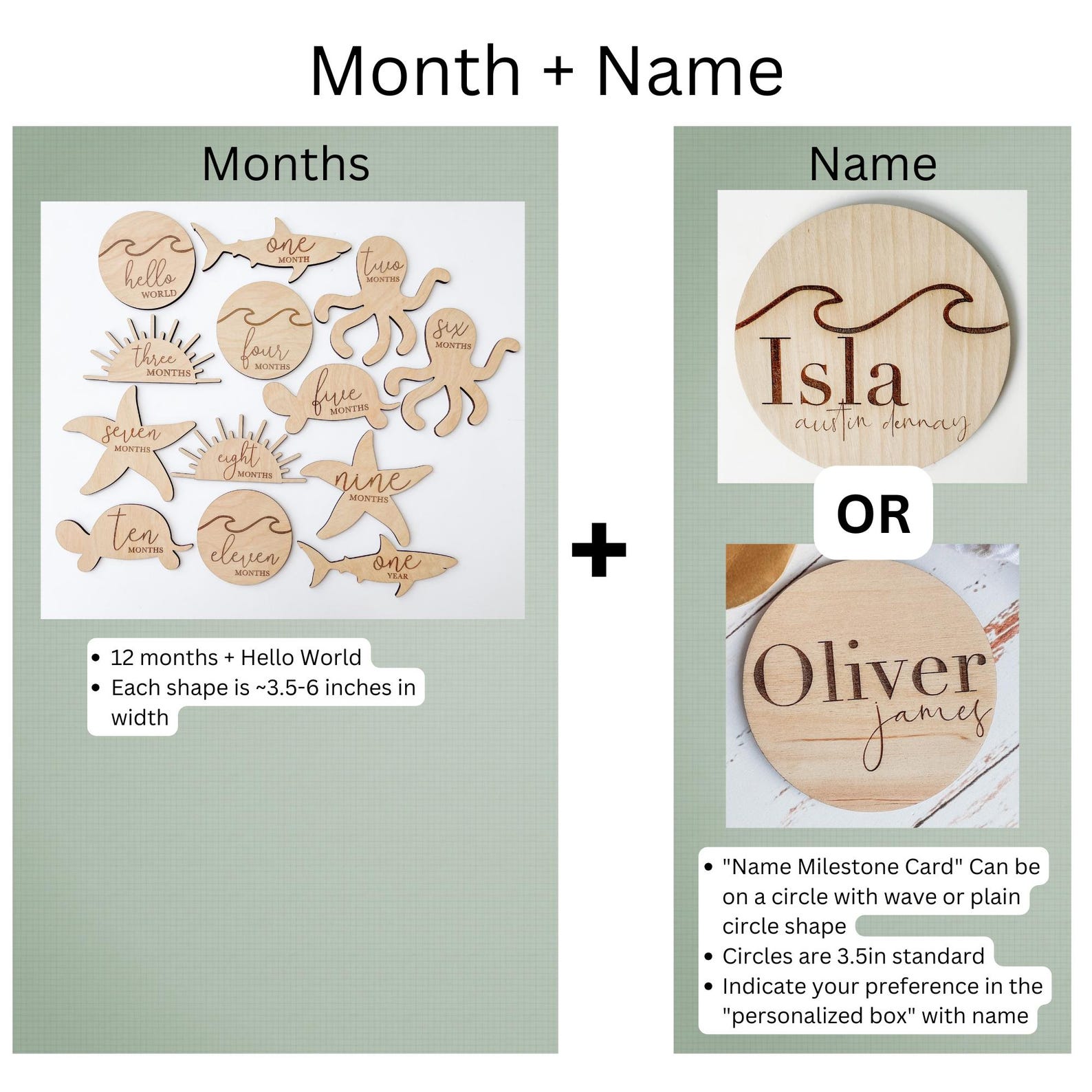 Baby Monthly Milestone Cards | Beach Nursery | Ocean Theme Nursery ...